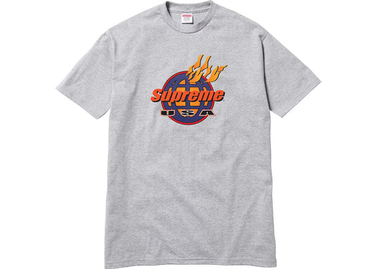 Supreme USA Fire T-Shirt 'Grey'