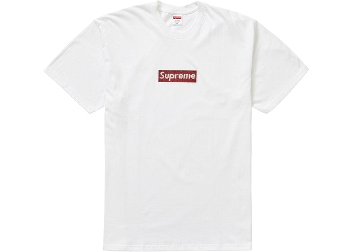 Supreme x Swarovski Box Logo Tee 'White'