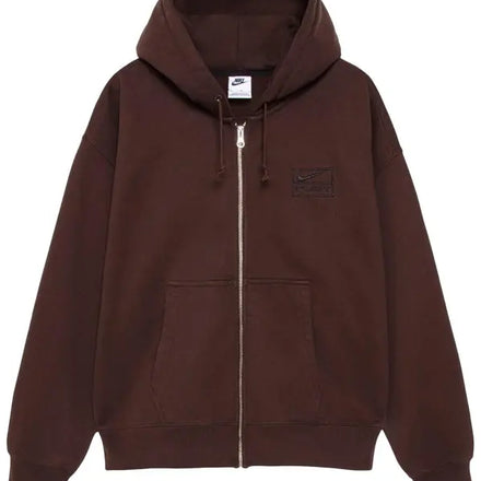 Stussy x Nike Stone Fleece Zip Hoodie 'Dark Cinder'