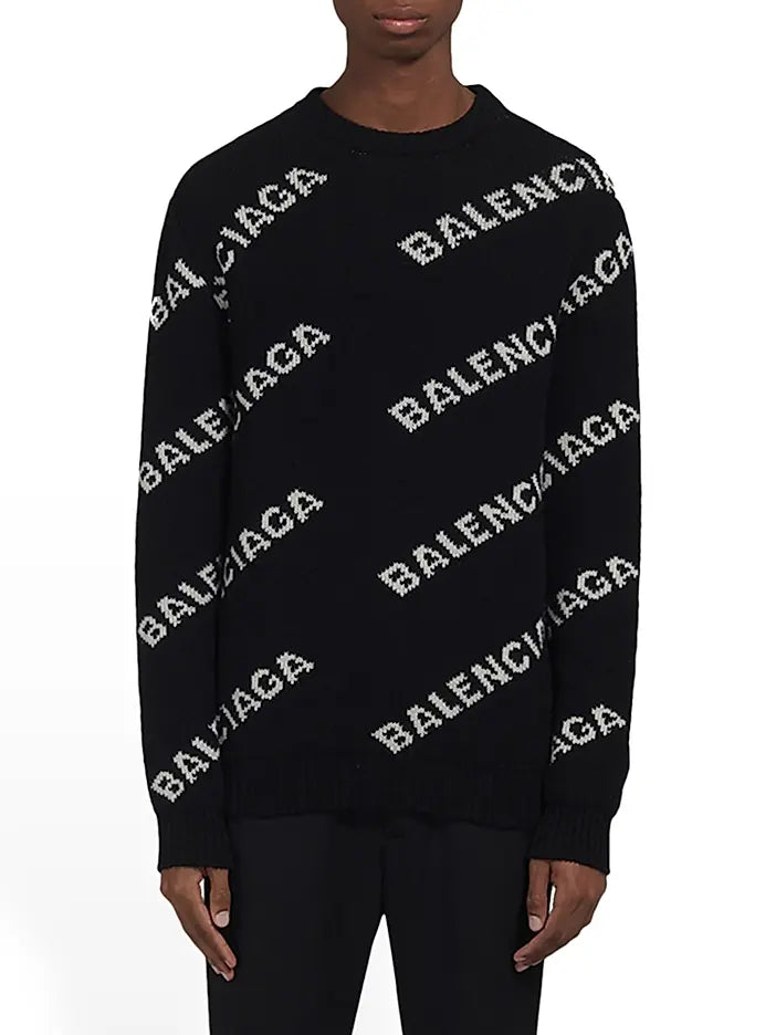 Balenciaga Logo Knit Jersey