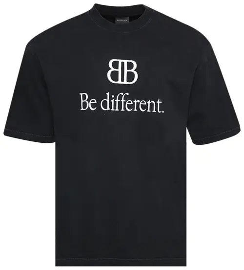 Balenciaga Medium Fit T-Shirt Be Different 'Black'