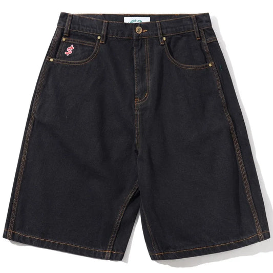 Cash Only Logo Denim Shorts 'Washed Black' - Hypepieces