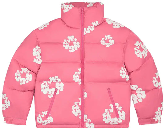 Denim Tears Pink Wreath Puffer Jacket
