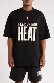 Fear of God Essentials x NBA 90s Heat Tee 'Black' - Hypepieces