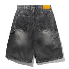 Cash Only Point Denim Shorts 'Work Grey' - Hypepieces