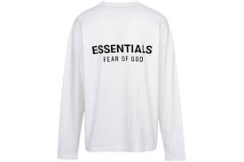 Essentials White/Black Long Sleeve Tee
