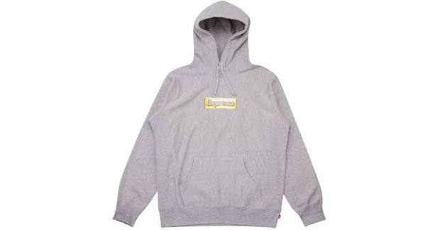 Supreme Bling Box Logo Hoodie 'Grey'