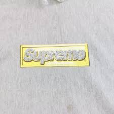 Supreme Bling Box Logo Hoodie 'Grey'