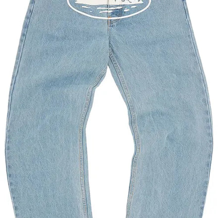 Corteiz Alcatraz Baggy Jeans 'Washed Blue