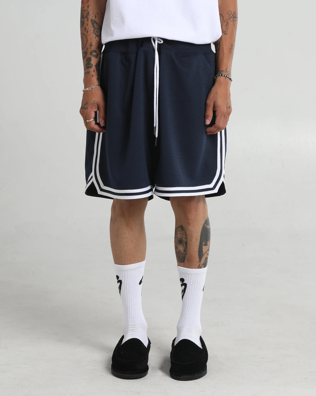 Shaka Wear Retro Basketball Shorts 'Navy'