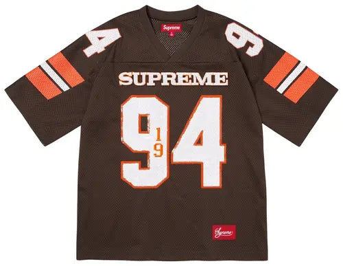 Supreme Sequin Football Jersey 'Brown' - Hypepieces