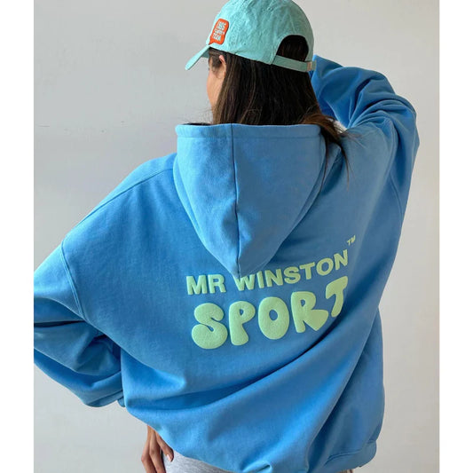 Mr Winston Puff Hoodie Sky Blue