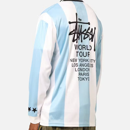 Stussy Football Long Sleeve Tee Blue
