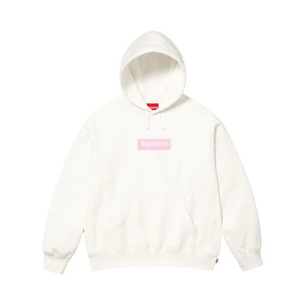Supreme Box Logo Hoodie White Pink