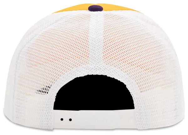Corteiz Alcatraz Trucker Hat 'Yellow/Purple' - Hypepieces